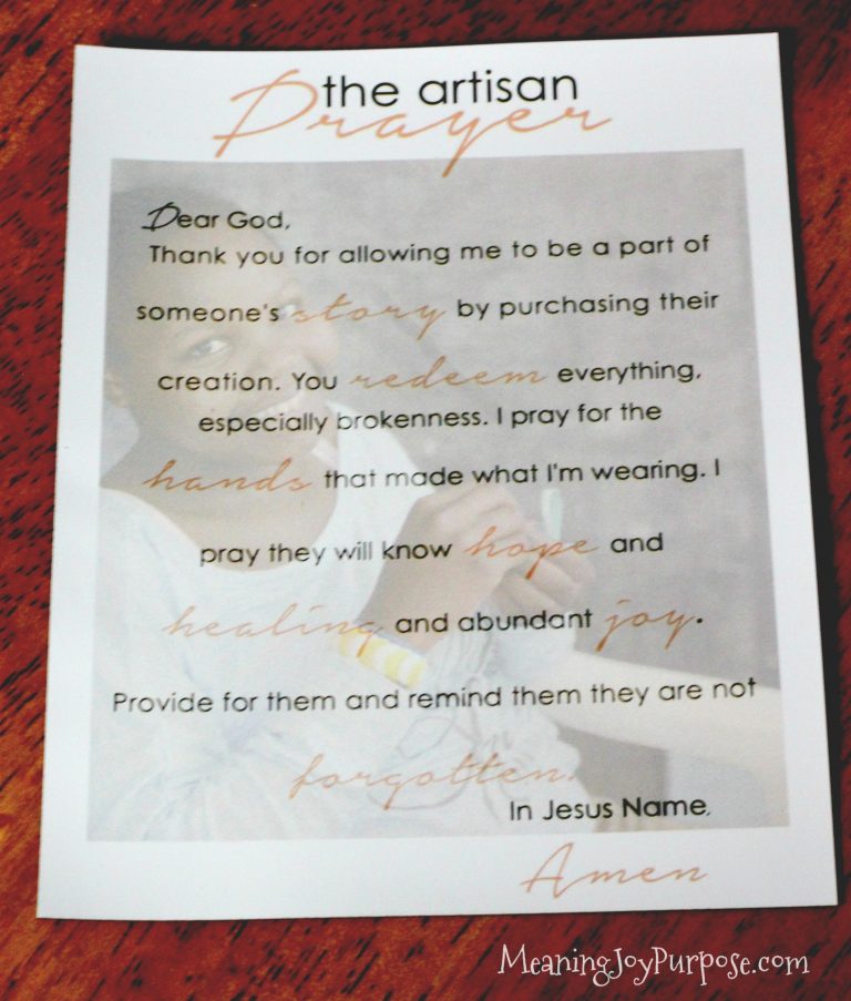 Fair Trade Friday- Artisan Prayer